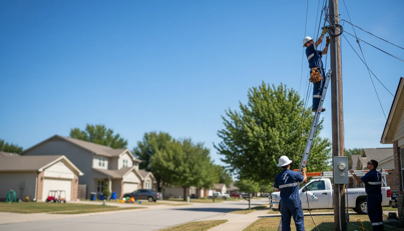 Residential electrician providing installation services in Aroma Park, IL